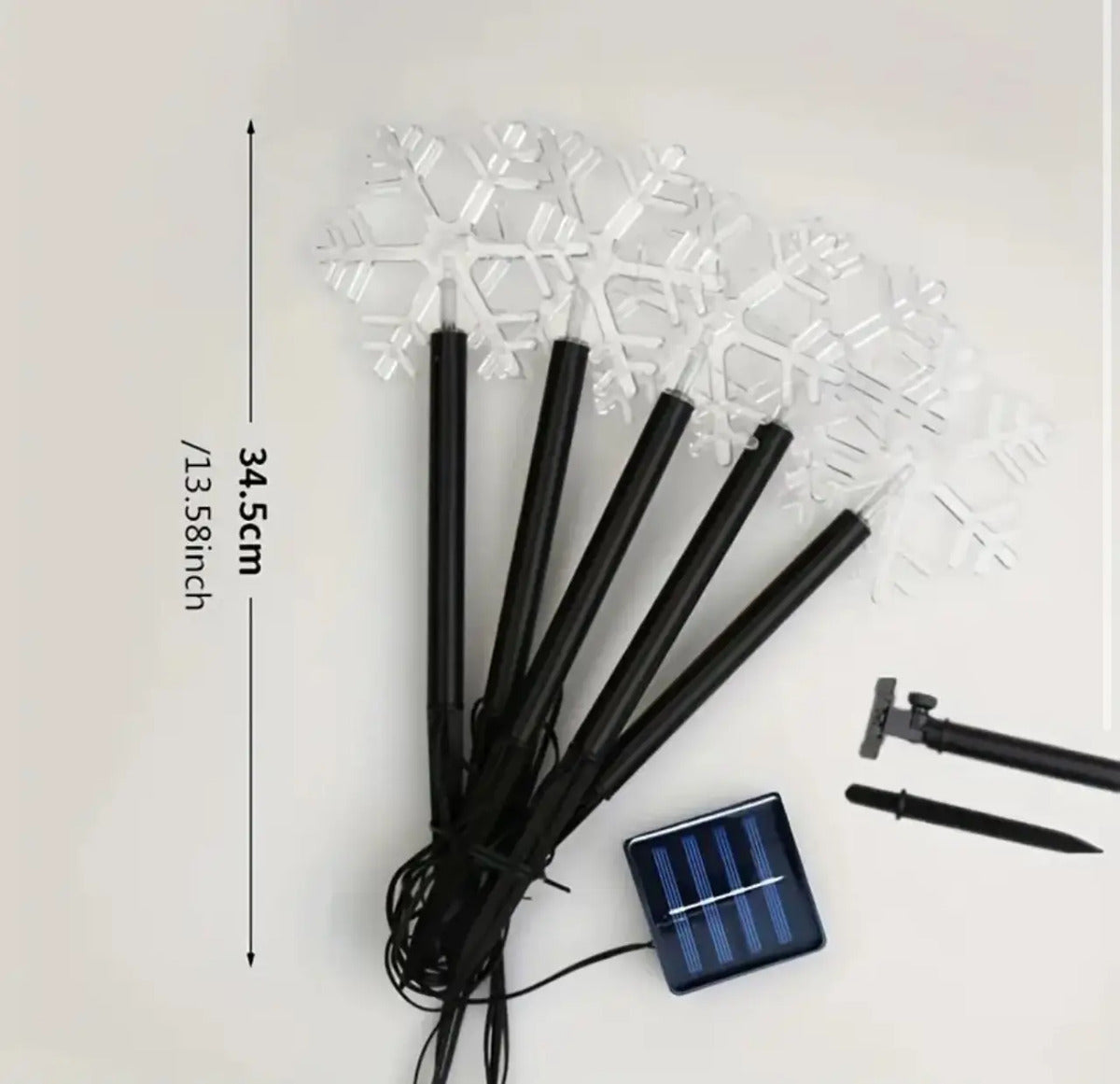 Pack 5 Luces Estacas Solares Navidad Luces Led Para Jardín - vista 12