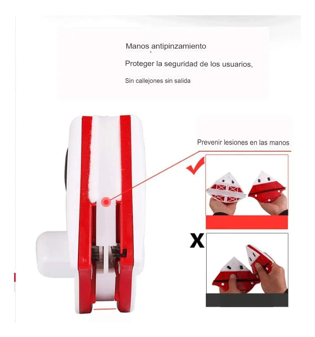 Limpia Vidrios Magnetico Limpiador De Vidrios Ventanas Hogar - vista 7