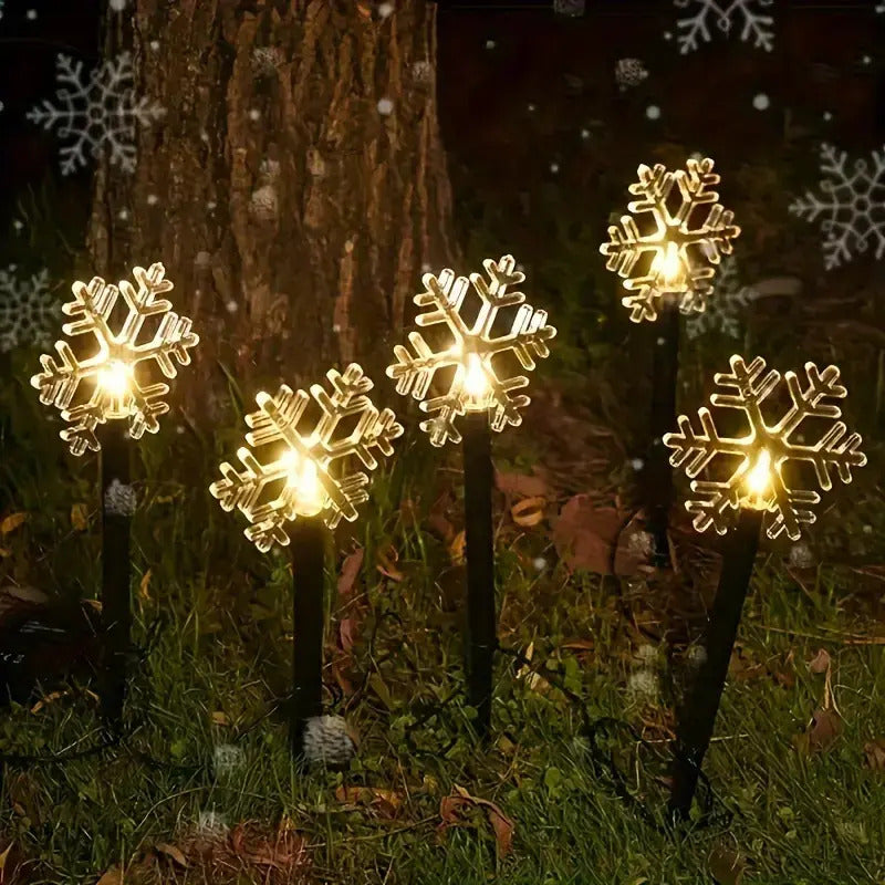 Pack 5 Luces Estacas Solares Navidad Luces Led Para Jardín - vista 10