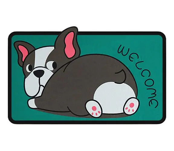 Limpia Pie Tapete Alfombra Motivo Animalitos Welcome Home - vista 7