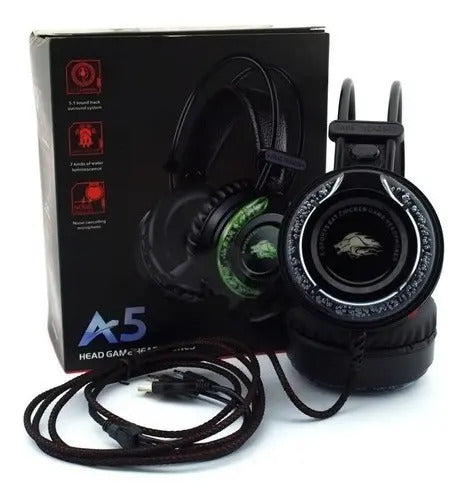 Audífono Headset A5 Con Luces Led - vista 3