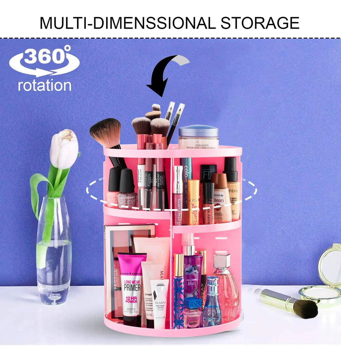 Cosmetiquero Organizador De Maquillaje Ajustable Giratorio - vista 8