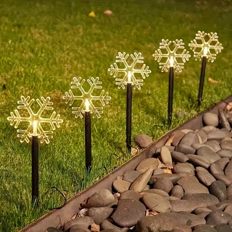 Pack 5 Luces Estacas Solares Navidad Luces Led Para Jardín - vista 11