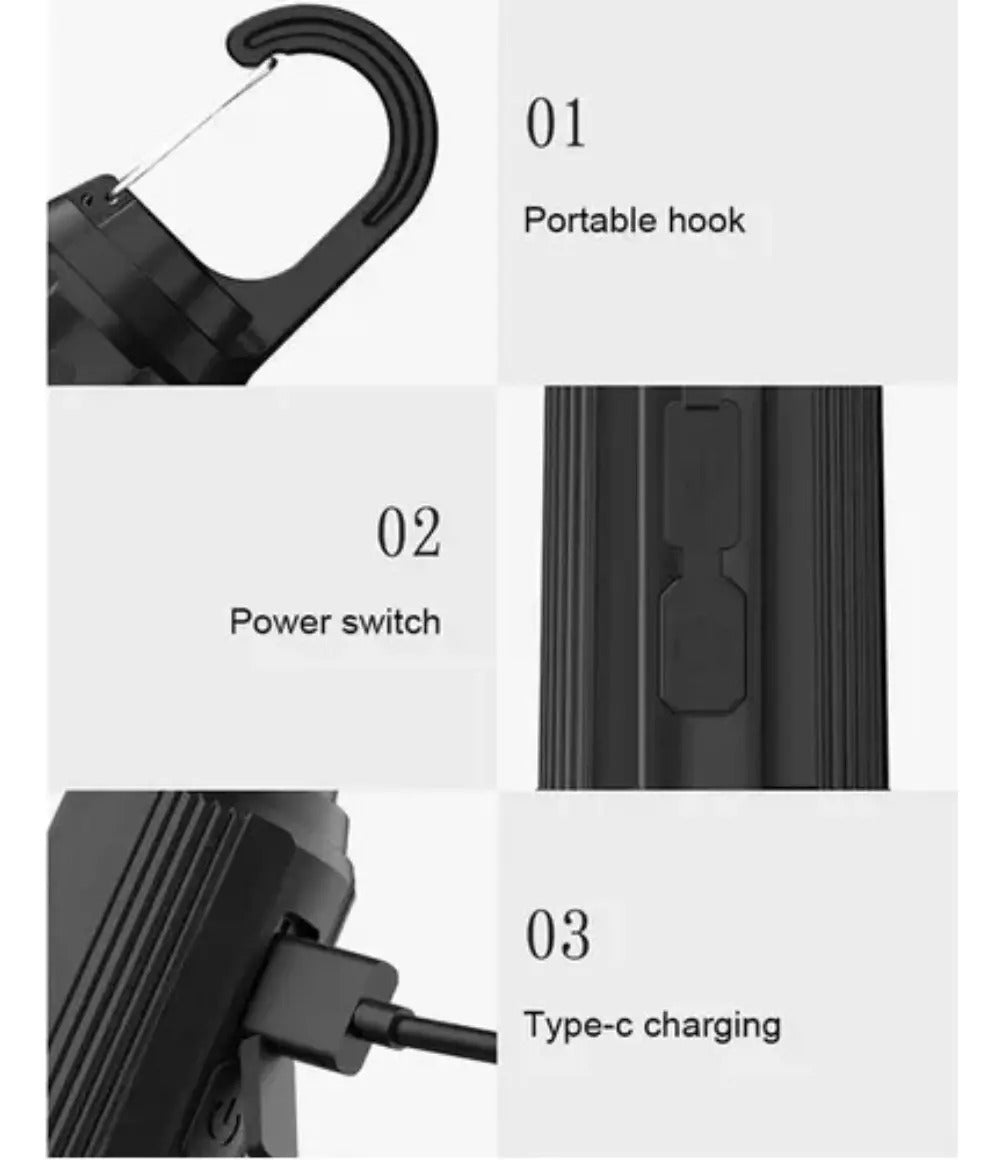 Ampolleta Portable Led Recargable Usb Luz Lampara Emergencia - vista 6