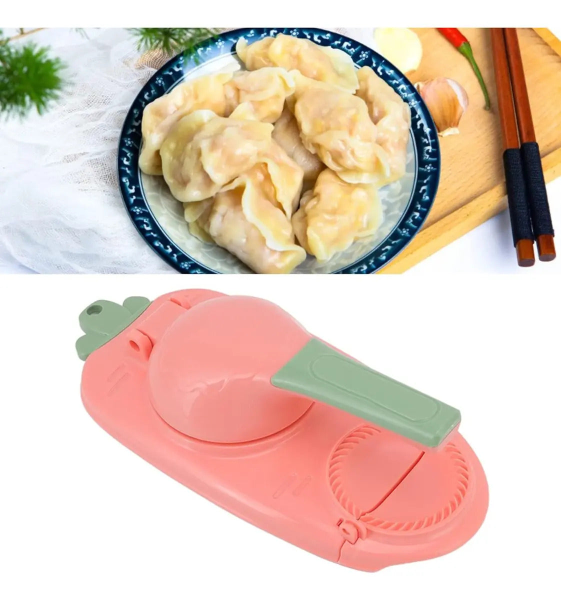 Maquina Para Hacer Mini Empanadas Dumpling Con Prensa 2 En 1 - vista 6