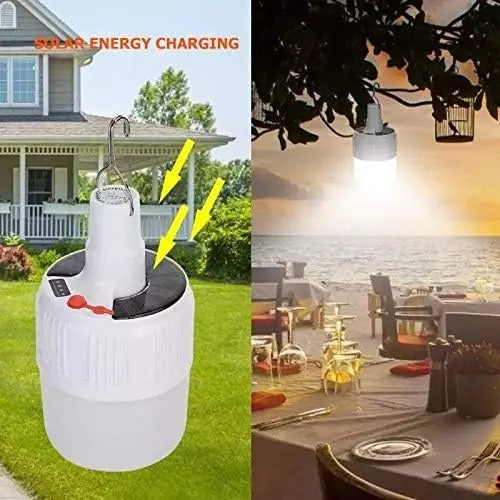 Lampara Solar Led Recargable Ampolleta Camping Y Emergencia - vista 6
