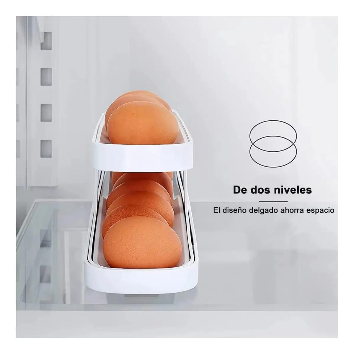 Huevera Organizador Dispensador De Huevos Automático 15 Unid - vista 5