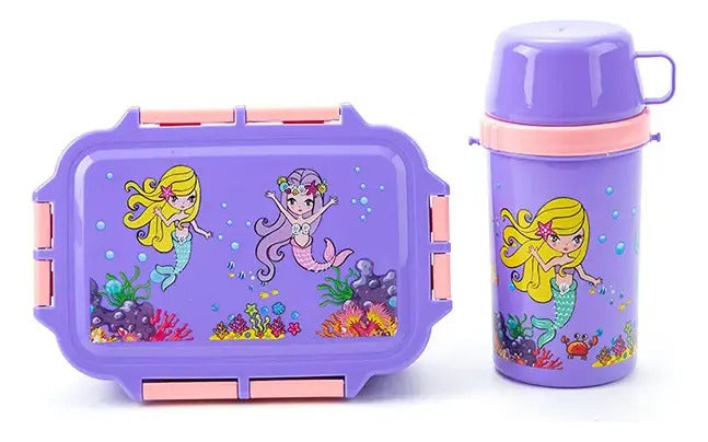 Lonchera Para Niñas Taper Con Cuchara Y Botella Para Jugos - vista 8