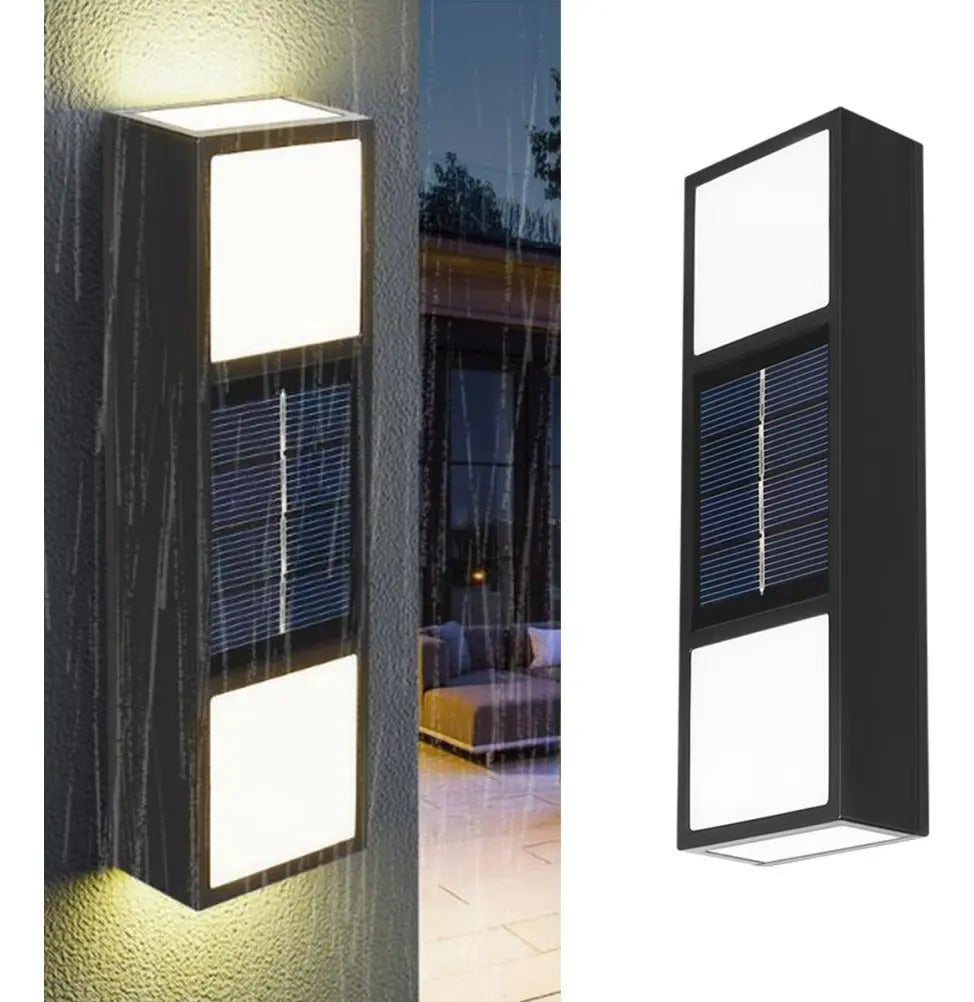 Pack 2 Luces Solares Foco Led Lampara Aplique Con Sensor Luz - vista 7