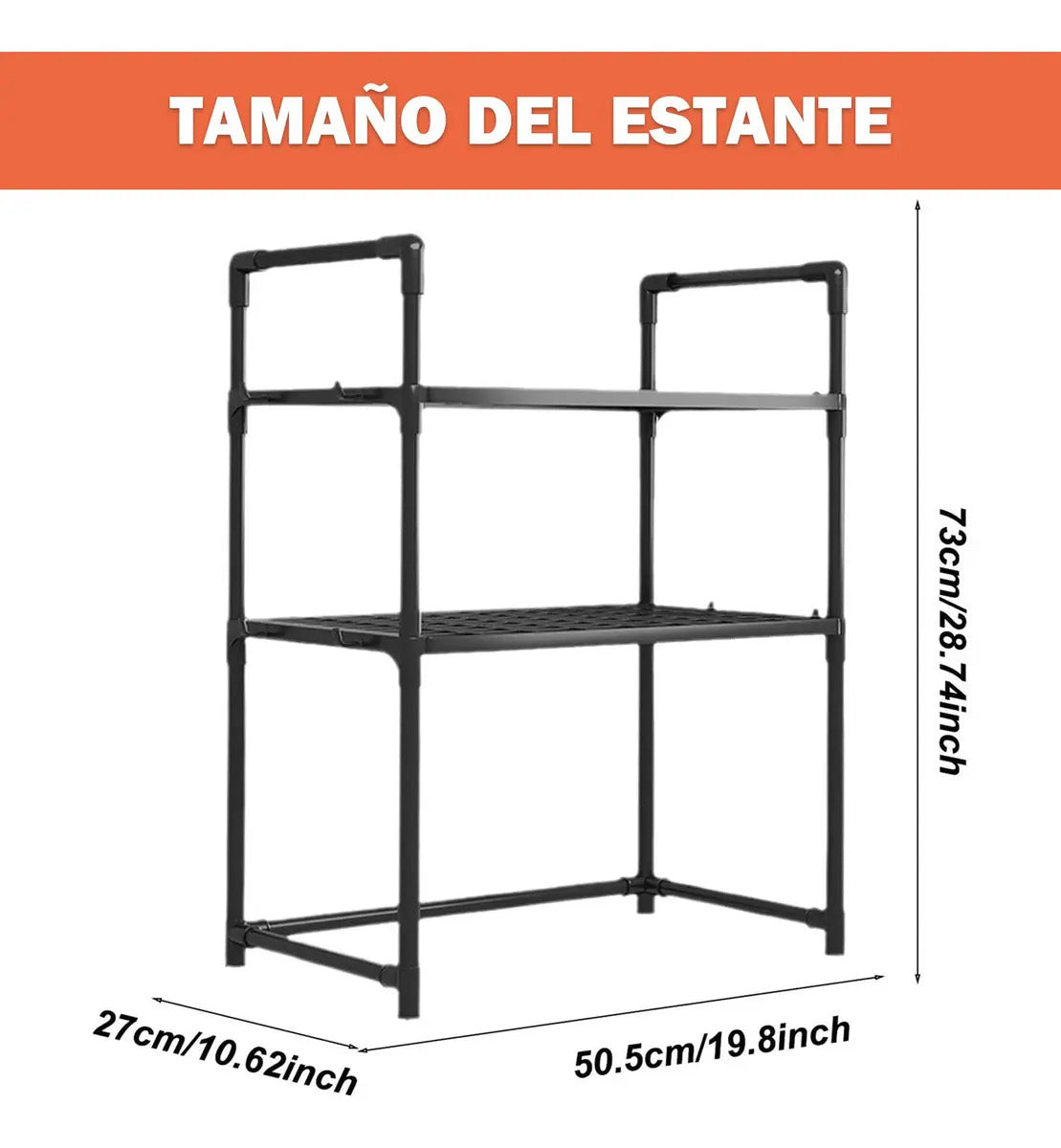 Rack Estante Organizador De Cocina Para Microondas 3 Niveles - vista 3