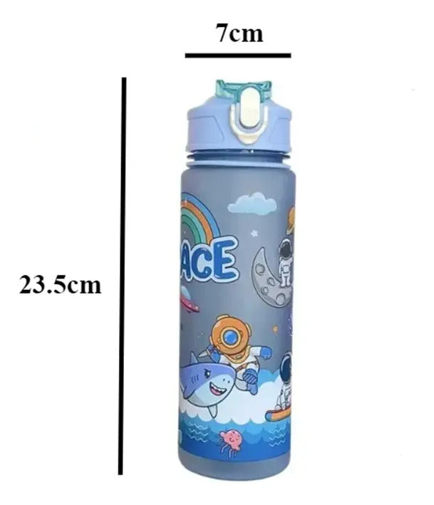 Botella De Agua Deportiva Gym Escolar Diseño Astronauta - vista 3