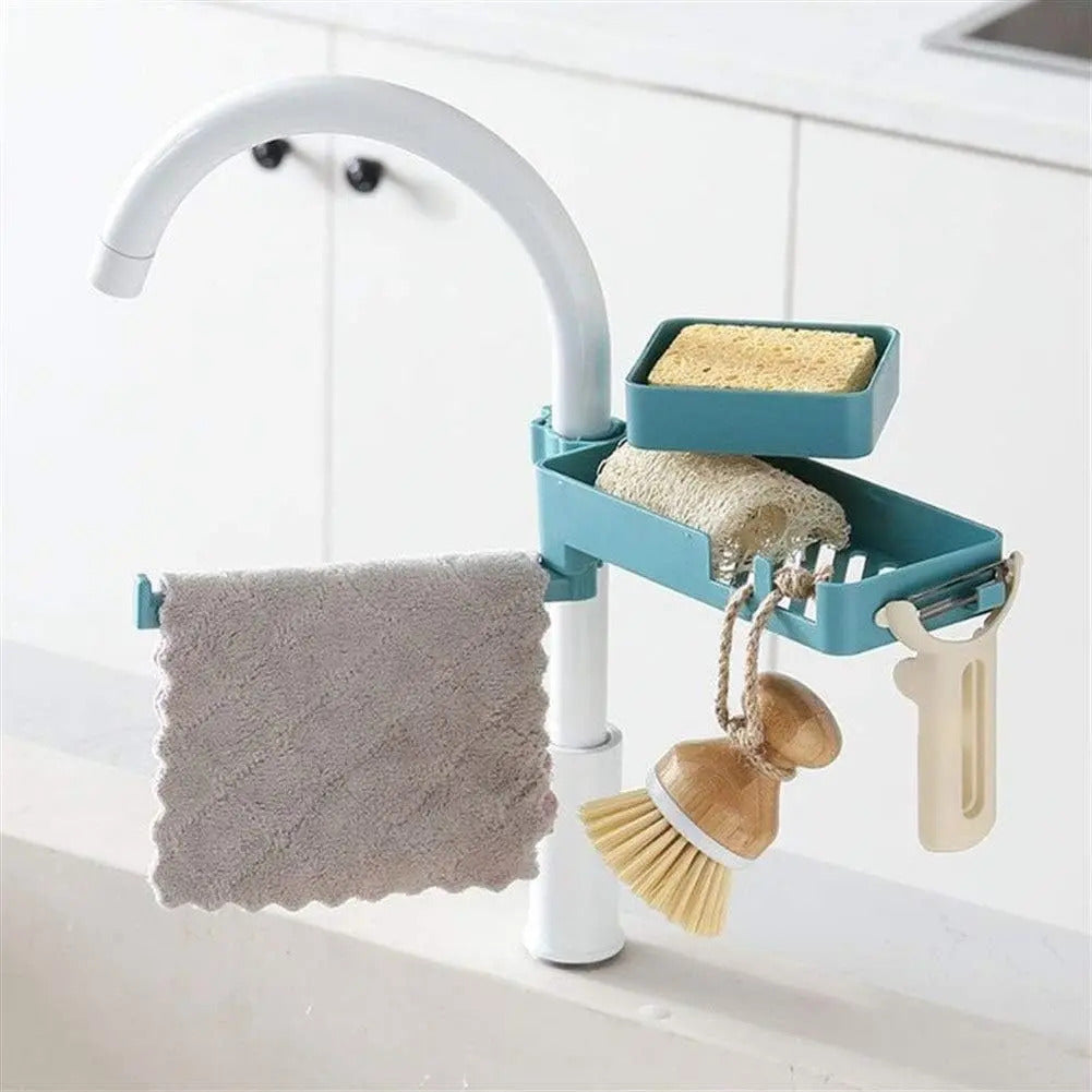 Soporte Porta Esponja Para Grifo Multiuso Tres Niveles - vista 3