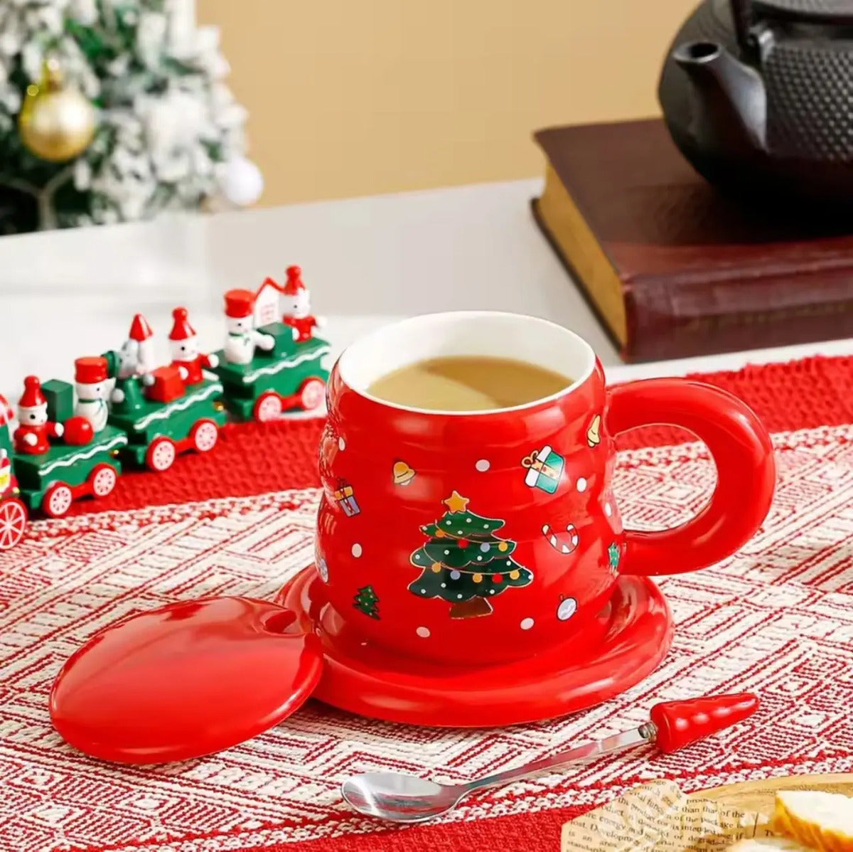 Taza Electrica Calentadora De Navidad Ideal Para Te O Cafe - vista 6