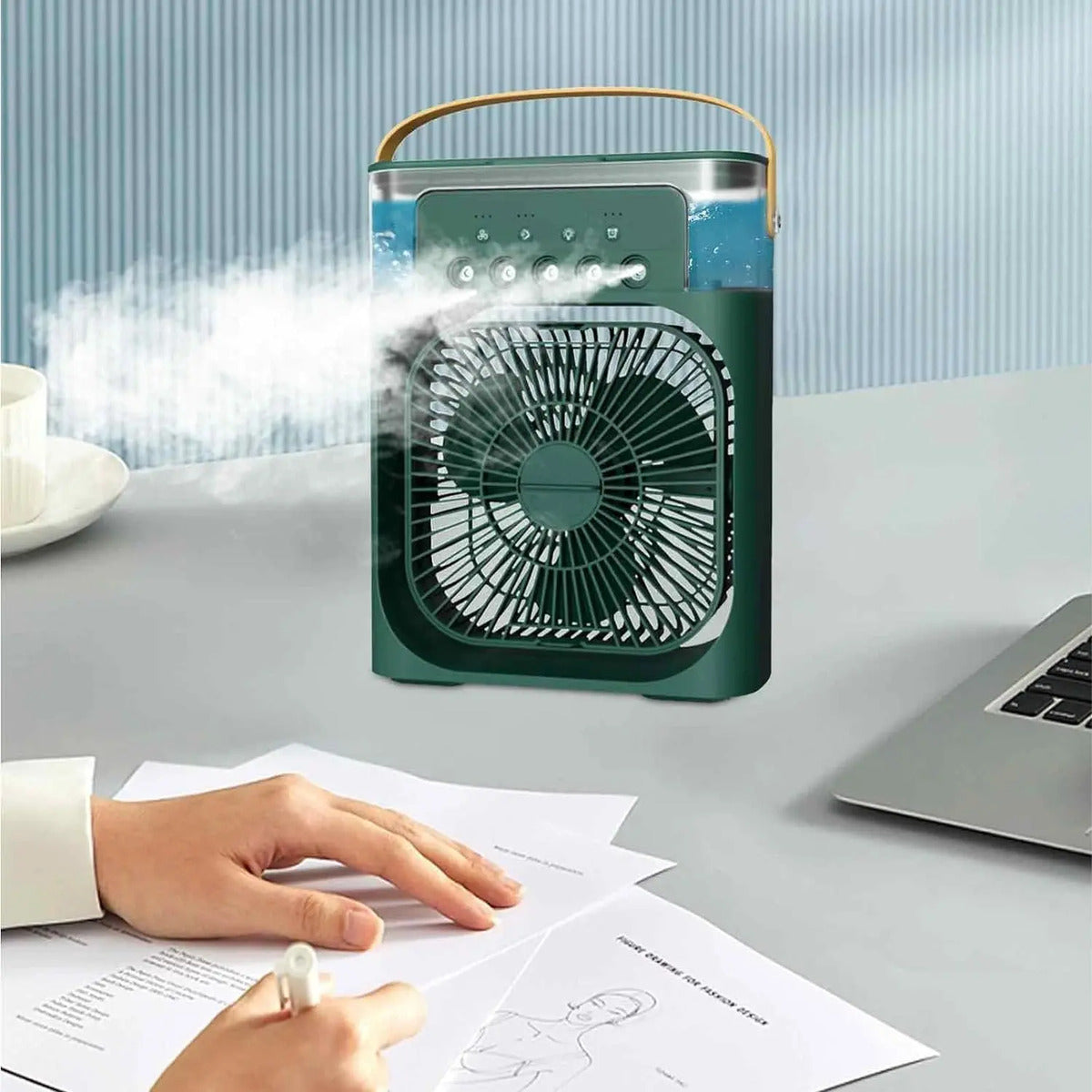 Ventilador De Escritorio Y Humificador Con Luz Led 4 En 1 - vista 6