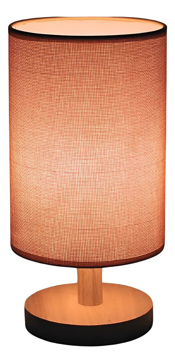Lampara Velador Mesa Escritorio Elegante Diseño Madera E27 - vista 16