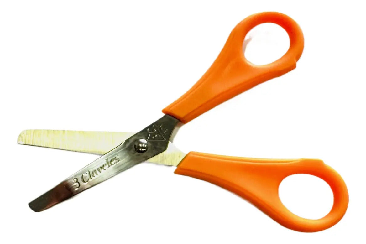 Tijera Escolar 13cm Acero Inoxidable 3 Claveles - vista 5