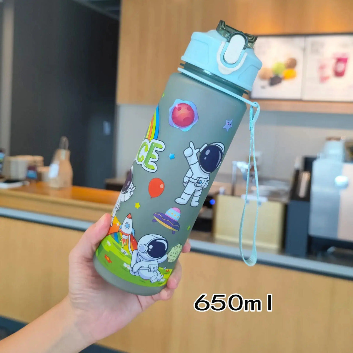 Botella De Agua Deportiva Gym Escolar Diseño Astronauta - vista 14