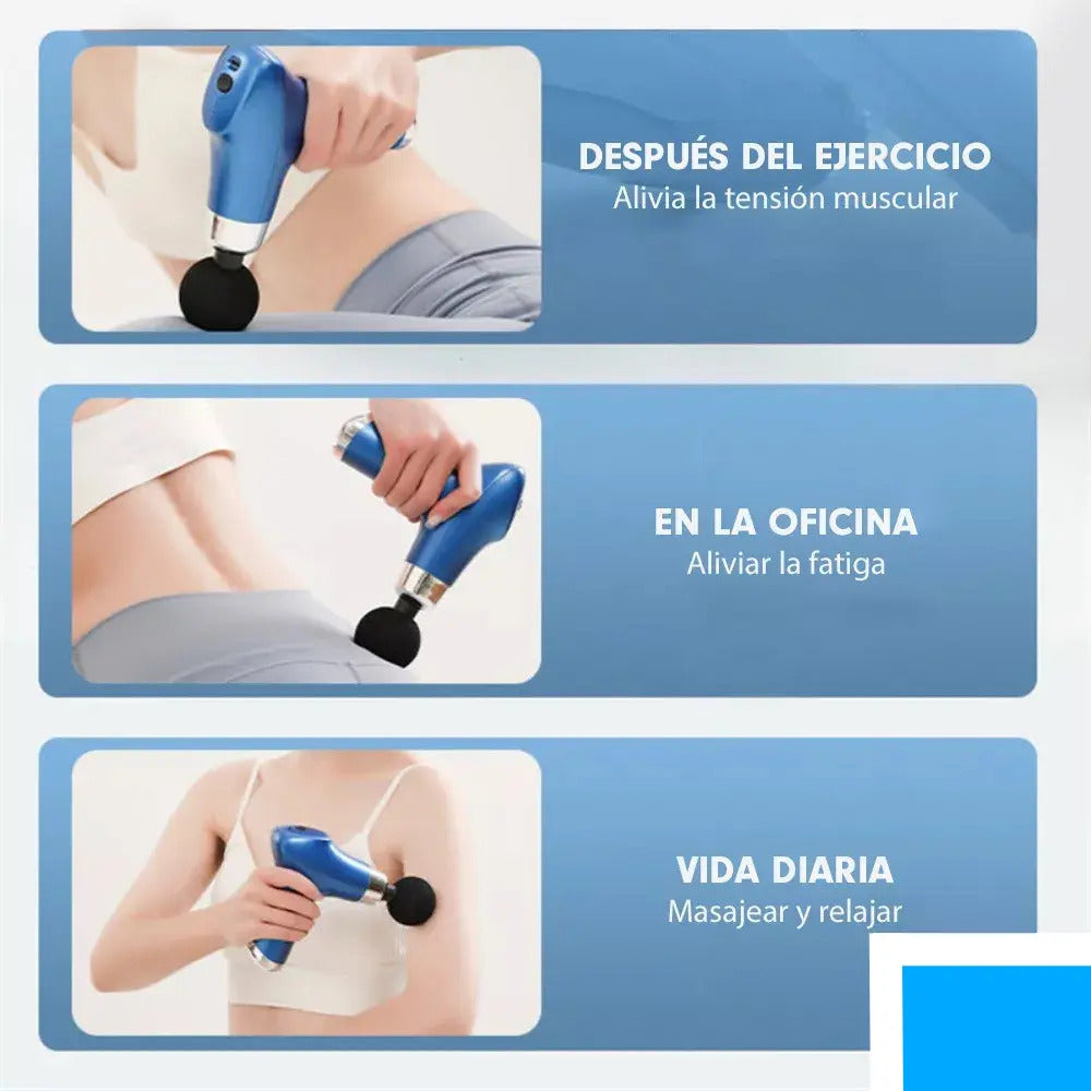 Pistola Masajeadora Recargable Masajeador Muscular Electrico - vista 9