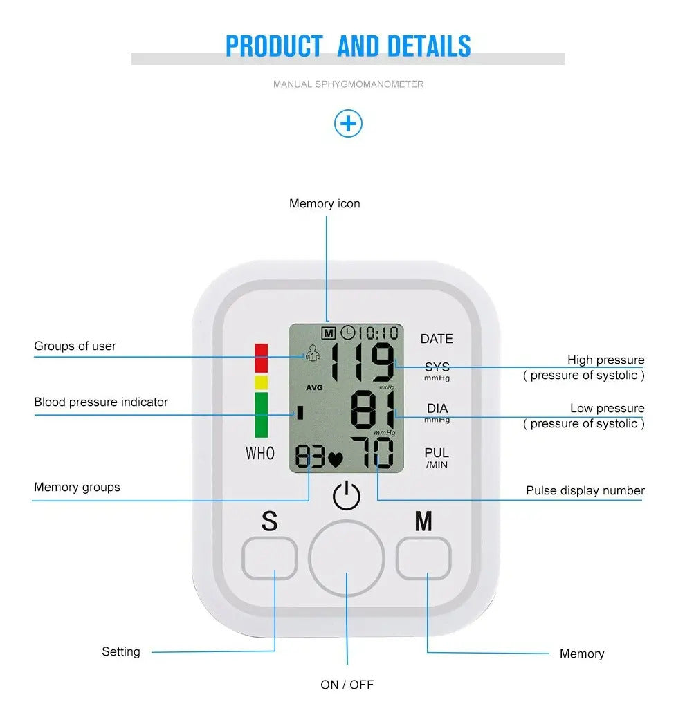 Monitor Electronico/toma Presion Arterial Digital Brazo - vista 6