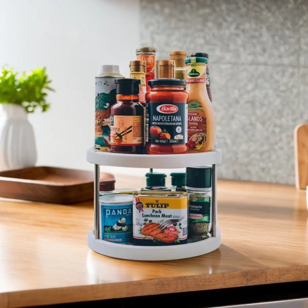 Especiero Giratorio Organizador Circular De Cocina 2 Niveles - vista 4