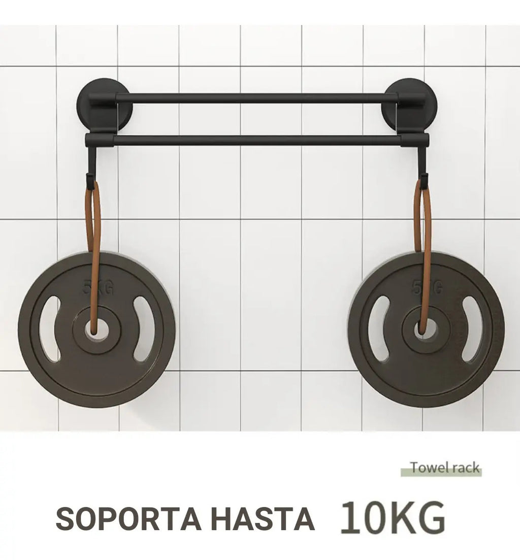 Soporte Toallero Barra Doble De Pared Toallas Baño Cocina - vista 7