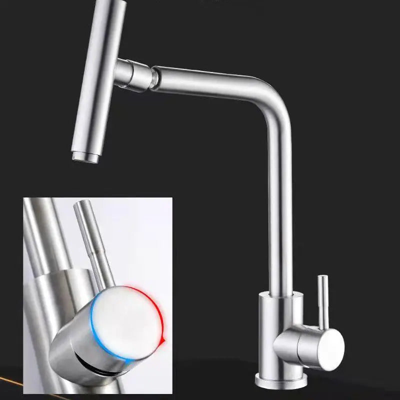 Grifo Lavaplatos Llave De Agua Cocina Cabeza Giratorio 360 - vista 8