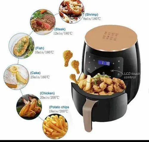 Freidora De Aire Air Fryer De 6 Litros Pantalla Táctil 2400w - vista 5