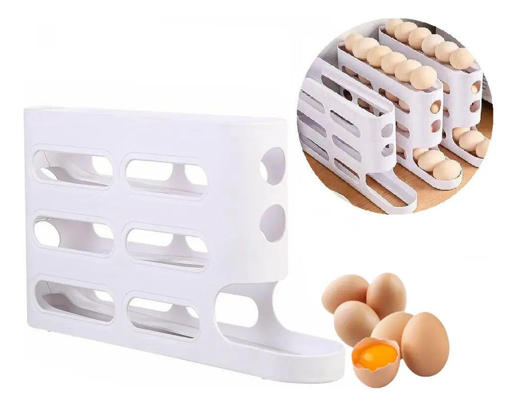 Organizador De Huevos Practico Dispensador Porta Huevos 26u