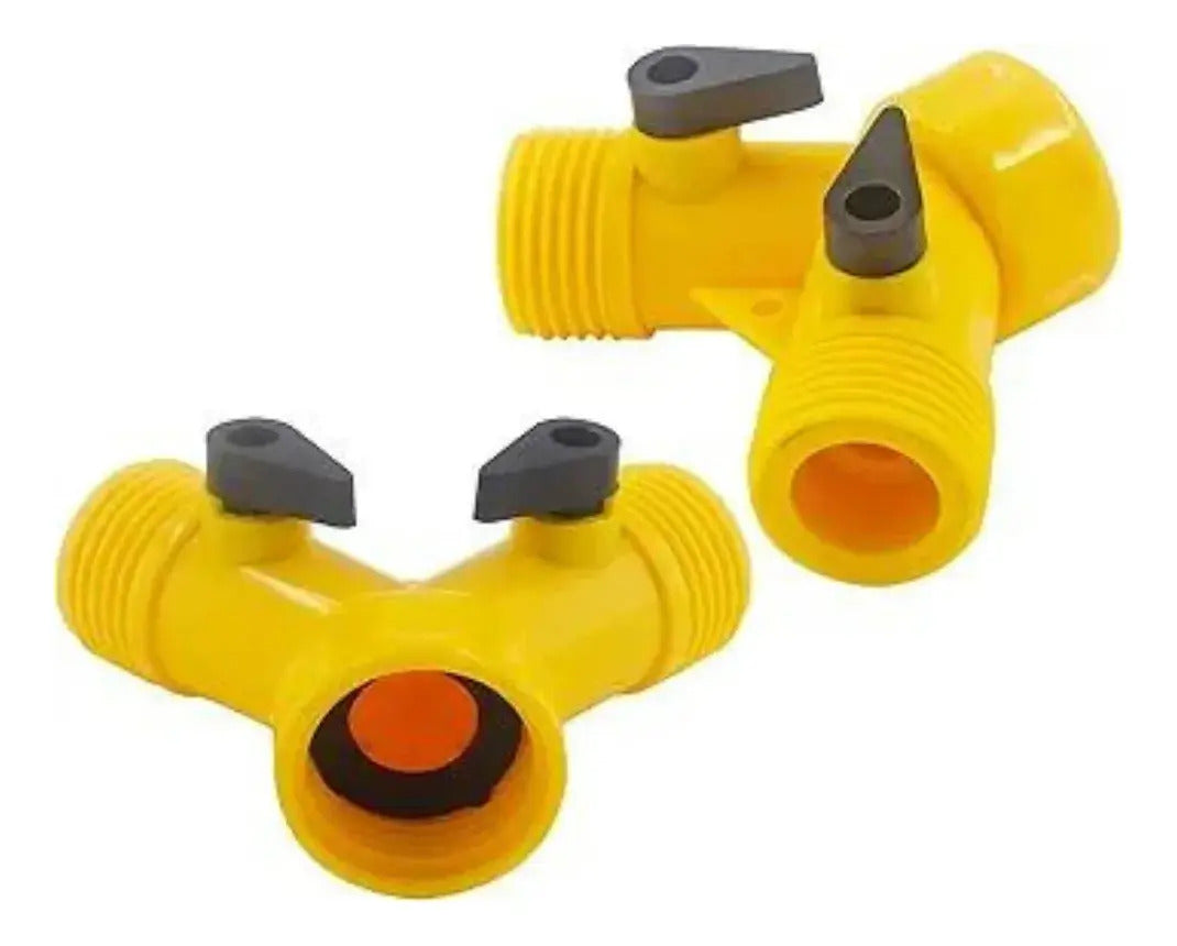 Adaptador Doble Conexión De Agua Tipo  Y  Plástico - vista 4