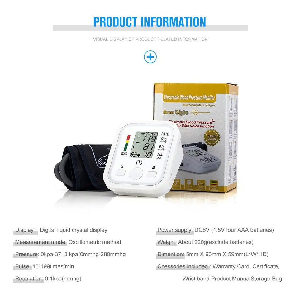 Monitor Electronico/toma Presion Arterial Digital Brazo - vista 10