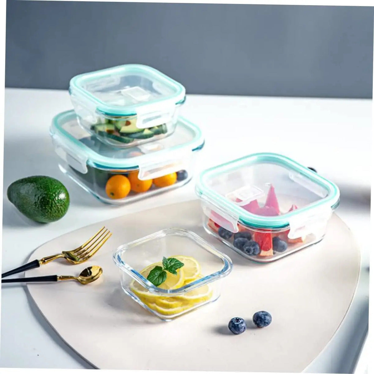 Contenedor Hermetico De Vidrio Tapper Rectangular 1000ml - vista 6