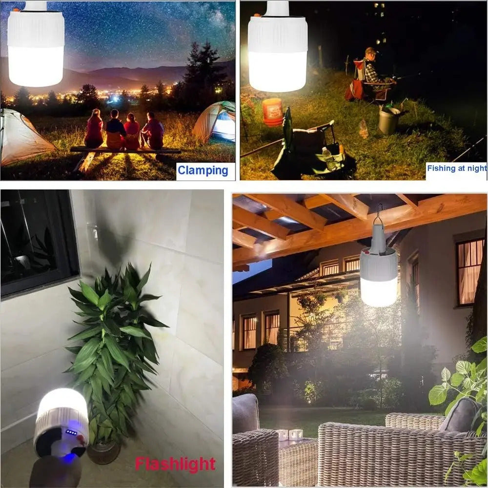 Lampara Solar Led Recargable Ampolleta Camping Y Emergencia - vista 4