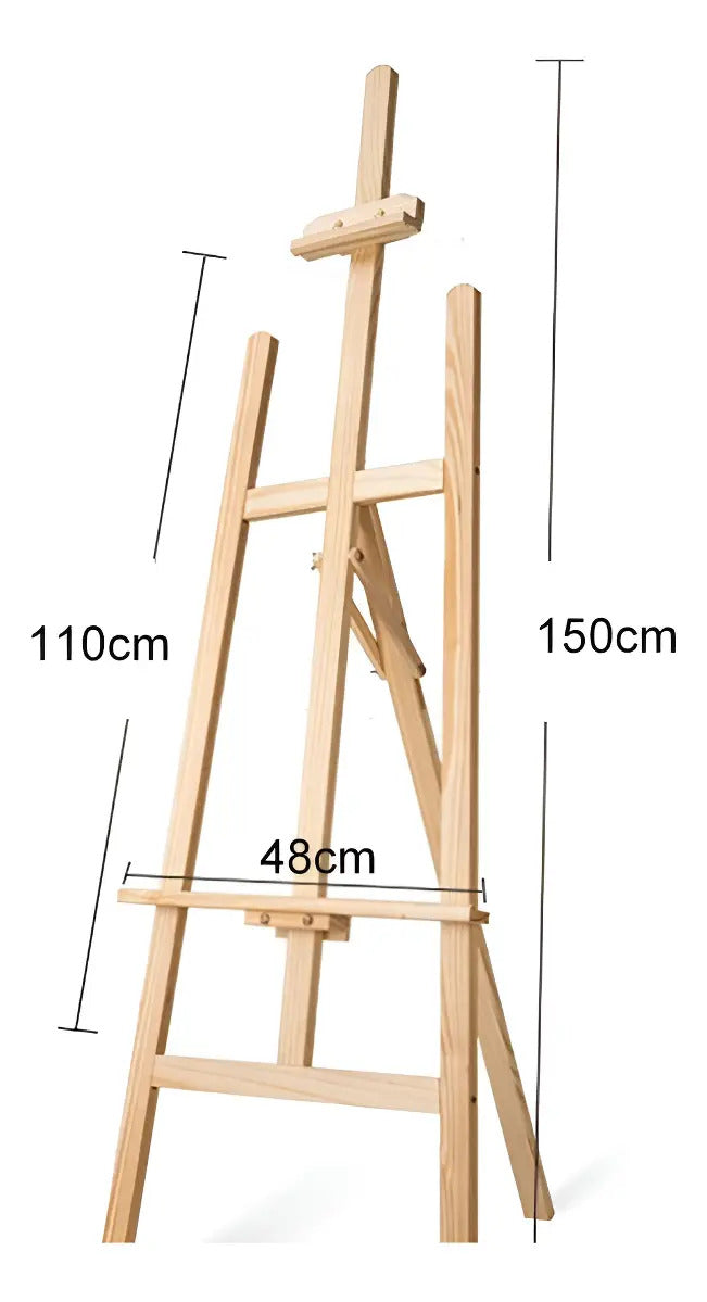 Atril Caballete Ajustable De Madera Para Pintar 1.50mt - vista 4