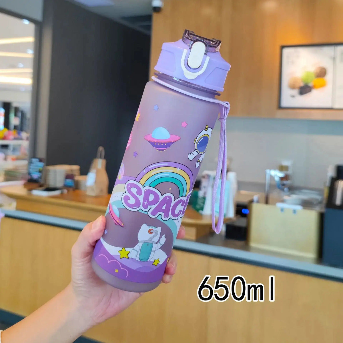 Botella De Agua Deportiva Gym Escolar Diseño Astronauta - vista 9