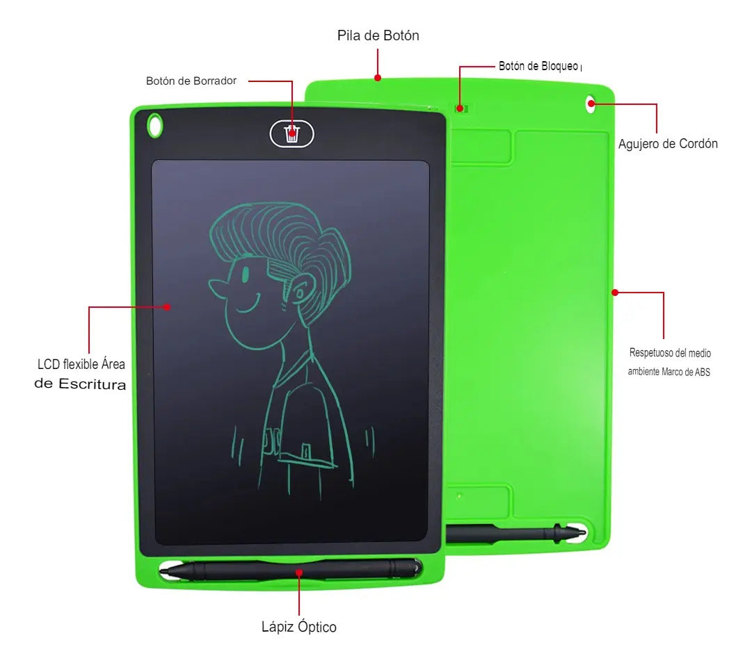 Magic Pad Pizarra Magica Para Dibujar 8.5 Pulgadas Con Lapiz - vista 3