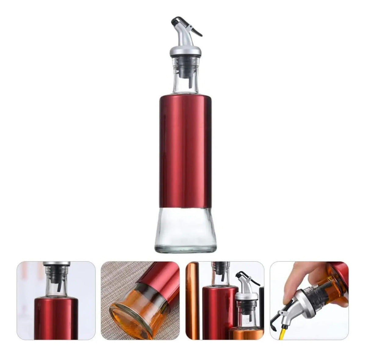Botella Dispensador De Aceite Vinagre Aceitera Alcuza 300ml - vista 6