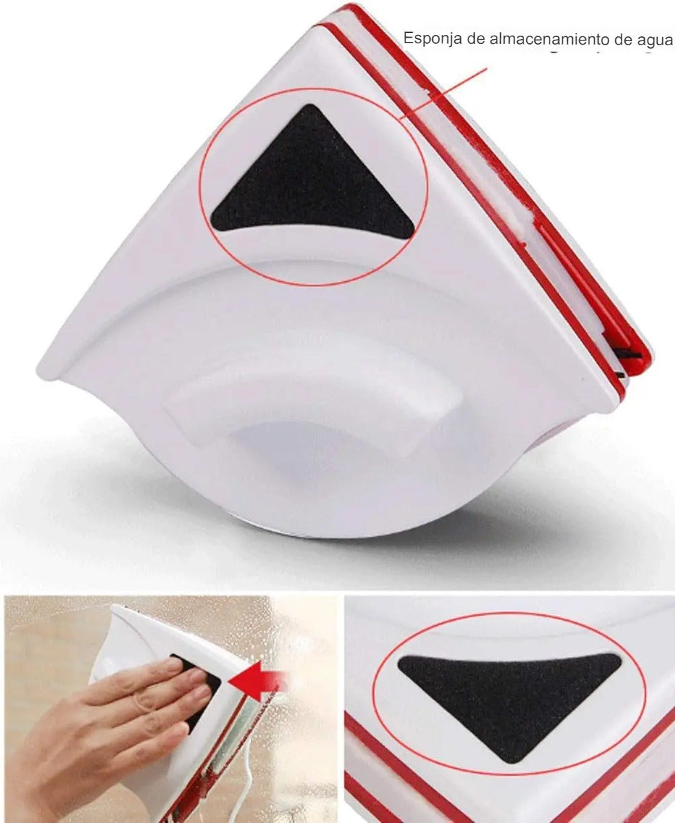 Limpia Vidrios Magnetico Limpiador De Vidrios Ventanas Hogar - vista 4