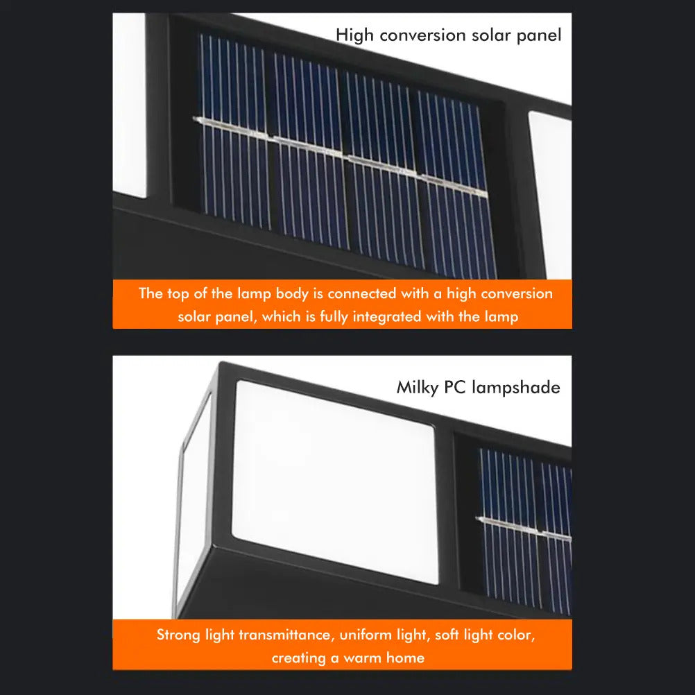 Pack 2 Luces Solares Foco Led Lampara Aplique Con Sensor Luz - vista 8