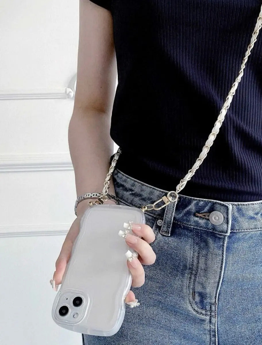 Funda Para Iphone13 Pro Transparente Con Cadena Colgante - vista 3