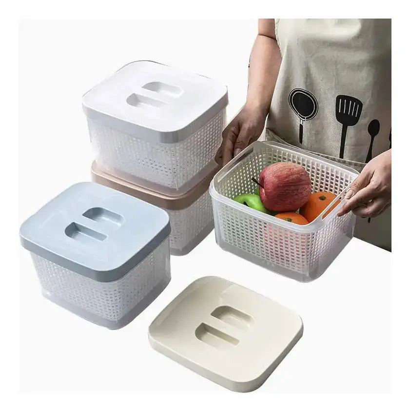 Contenedor de alimentos con cesto escurridor