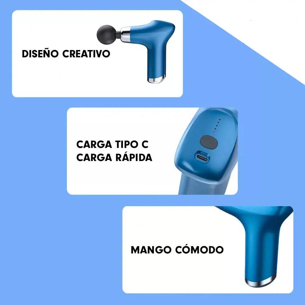 Pistola Masajeadora Recargable Masajeador Muscular Electrico - vista 10