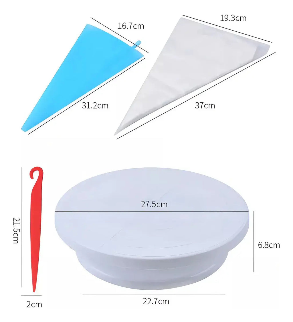 Kit De 66pcs Set Decoración Repostería Con Base Para Tortas - vista 8