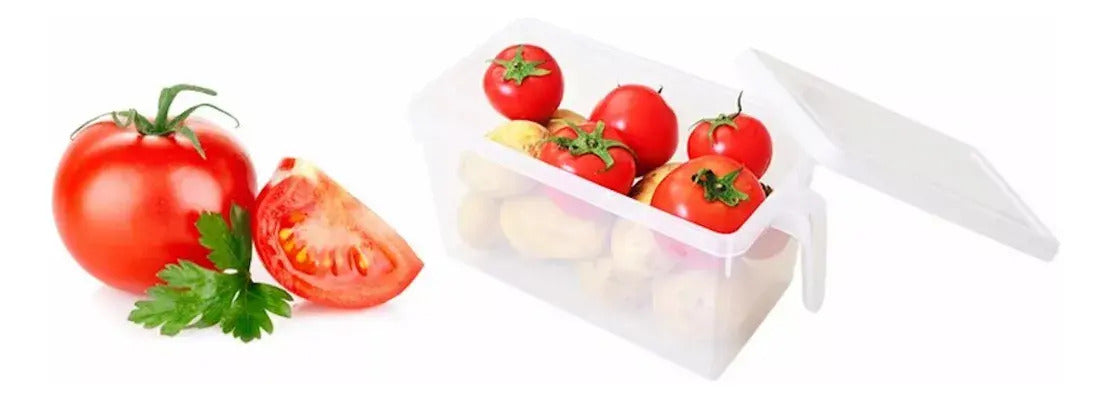 Organizador Para Refrigerador Contenedor Con Tapa Y Mango - vista 10