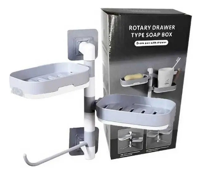Organizador De Ducha Giratorio Adhesivo Repisa Toalla Baño - vista 10