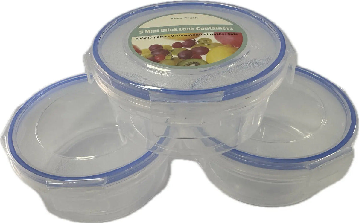 Set 3 Taper Contenedores Hermético Plástico Comida/alimentos - vista 2