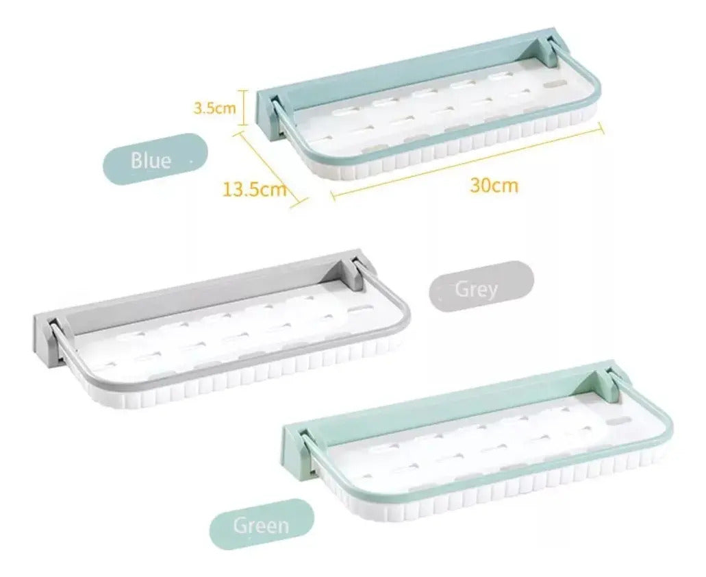 Repisa Flotante Organizador Baño Ducha Cocina Plegable Pared - vista 2
