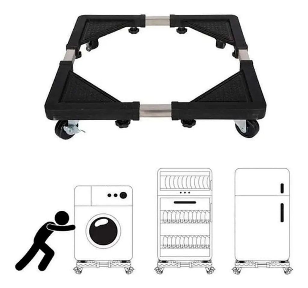 Soporte Base Ajustable Con Ruedas Para Mover Lavadora Nevera - vista 6