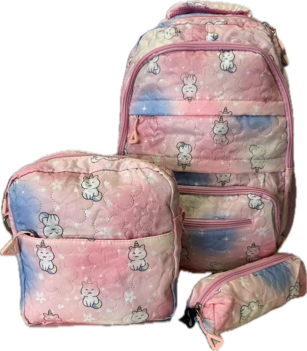 Mochila Escolar, Infantil 3 Piezas Estuche+lochera Lavable - vista 6