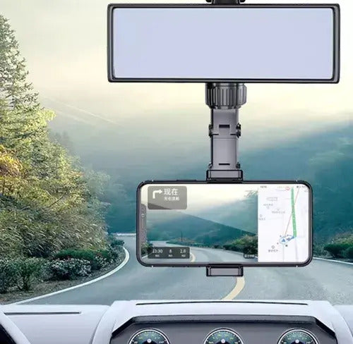 Soporte Celular Auto Brazo Porta Celular Retrovisor 360 - vista 3