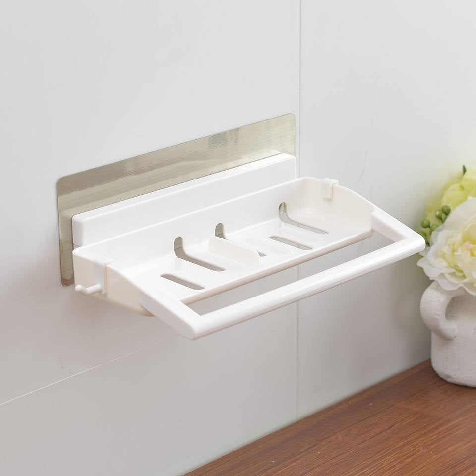 Jabonera Toallero De Pared Adhesiva Baño Cocina Facil Instal - vista 4